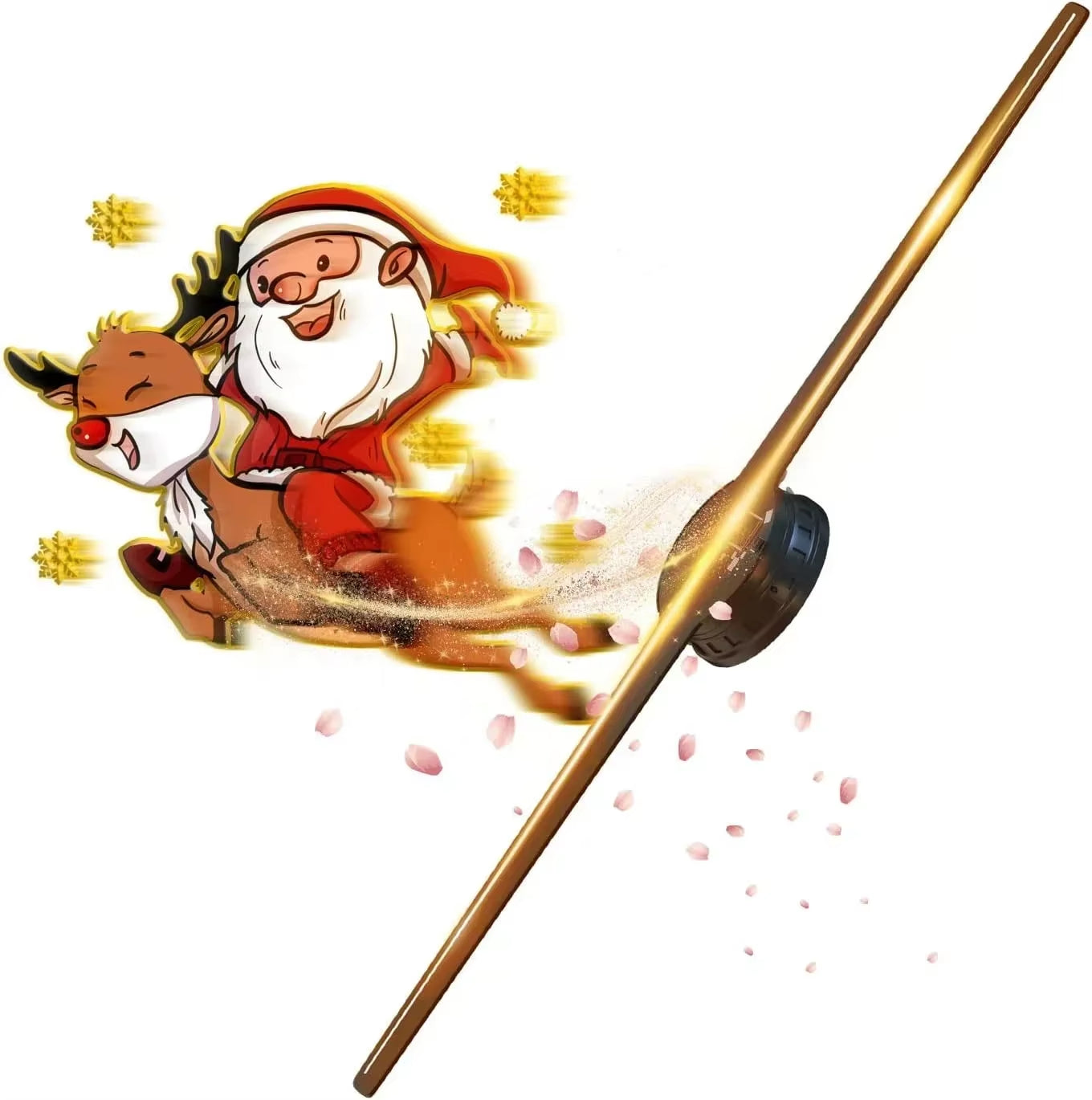 42CM 3D Hologram Fan 3D Holographic Projector Advertising Display Light HD Holographic Projector for Stores Bars Party Xmas.