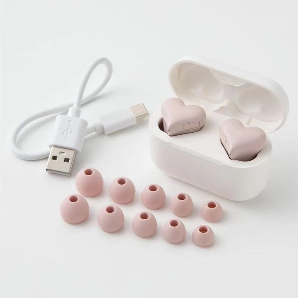 New Wireless Bluetooth Headphones Heart Shaped Earphones Woman Earphone High Quality Heart Earbuds Girl Gift.