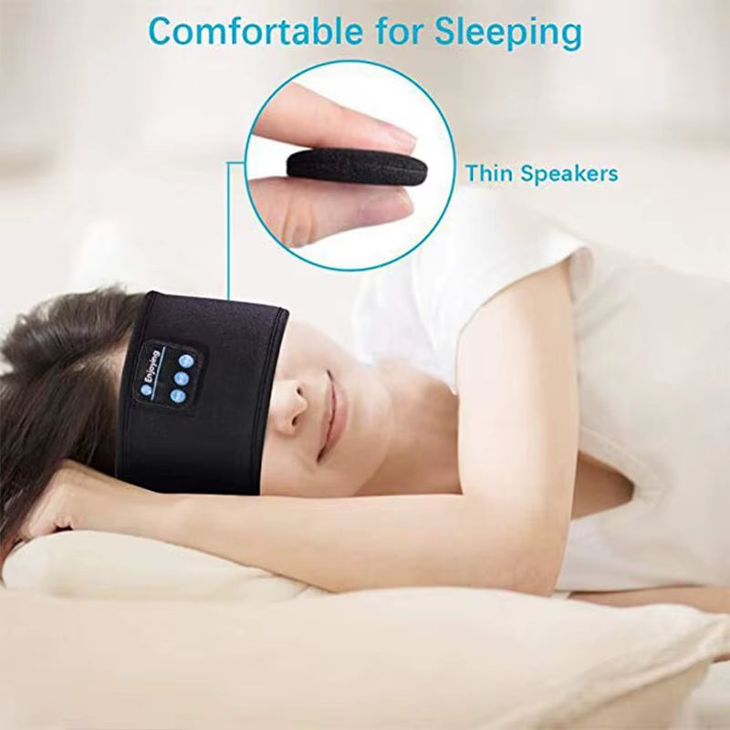 Fone Bluetooth Earphones Sports Sleeping Headband Elastic Wireless Headphones Music Eye Mask Wireless Bluetooth Headset Headband.