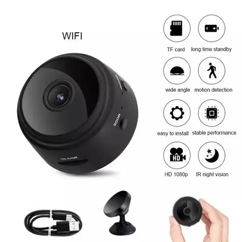 A9 Mini Camera 1080P Remote Monitor with Motion Night Version Voice Video Security Wireless Camcorders Surveillance Cameras.