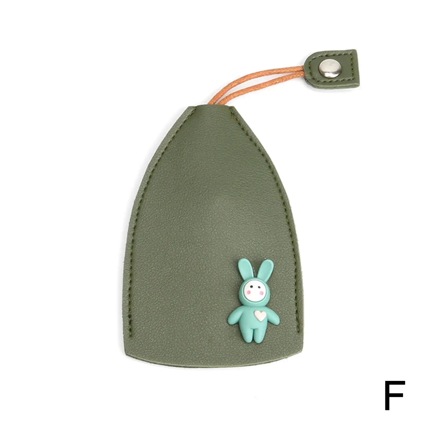 Cute Pull Out Key Case Cartoon Animals Rabbit Cat PU Leather Key Wallets Housekeepers Car Key Holder Case Leather Bag for Keys.