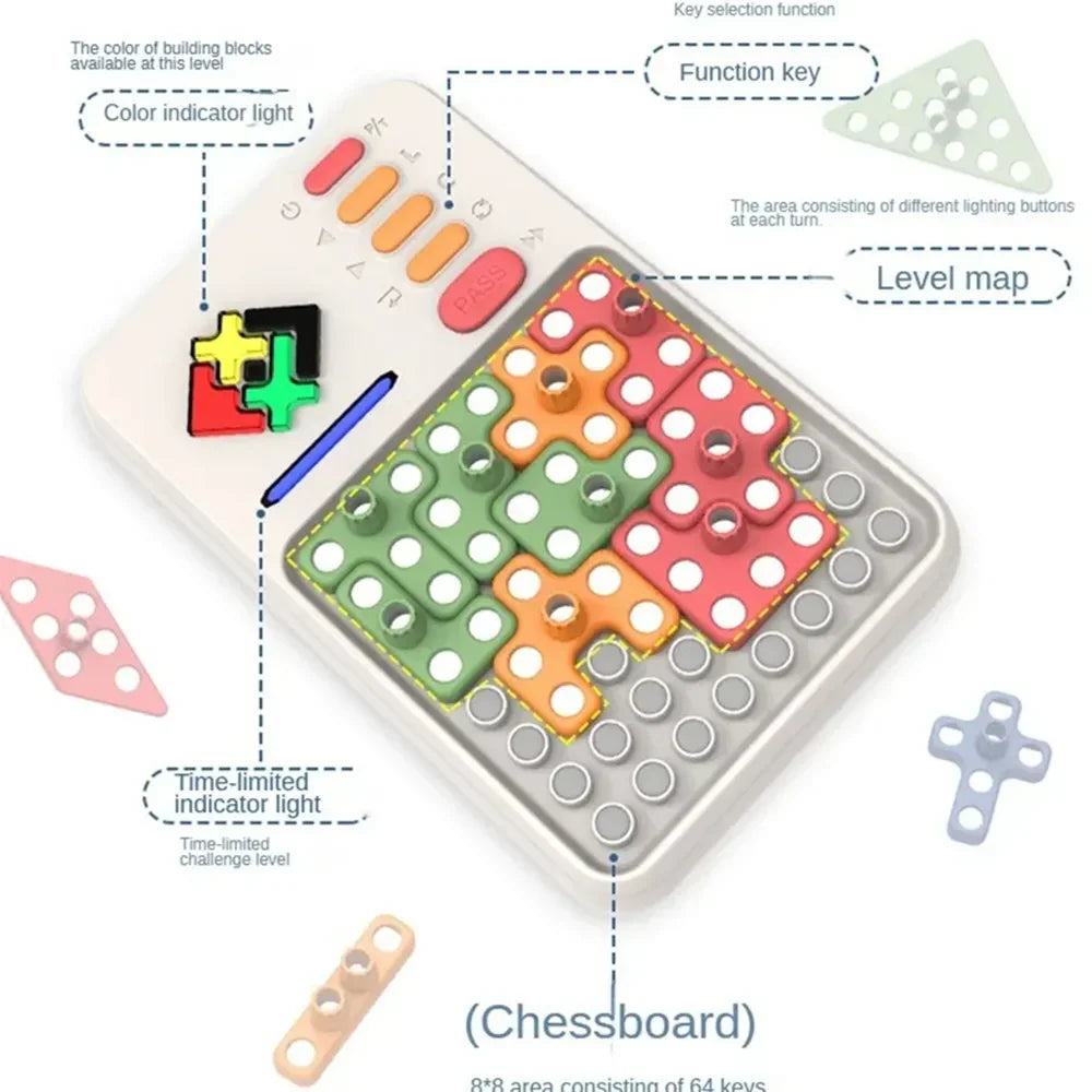 Super Block Smart Jigsaw Game 1000+ Levelled up Challenges Brain Teaser Puzzles Interactive Fidget Toys Children'S Gifts.