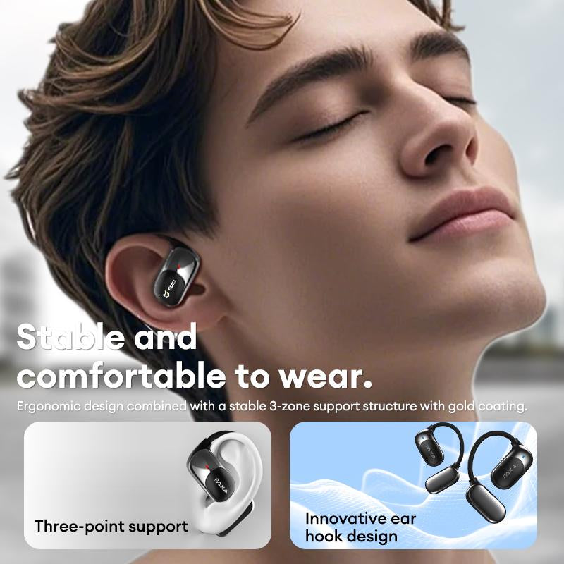 MGALL KC09 OWS Electronic Wireless Bluetooth Earbud Headset with 2025 New Bluetooth 6.0 for Faster, More Stable Connection & Lower Power Use, Comfortable & Luxurious Sound for Music & Phone Calls
