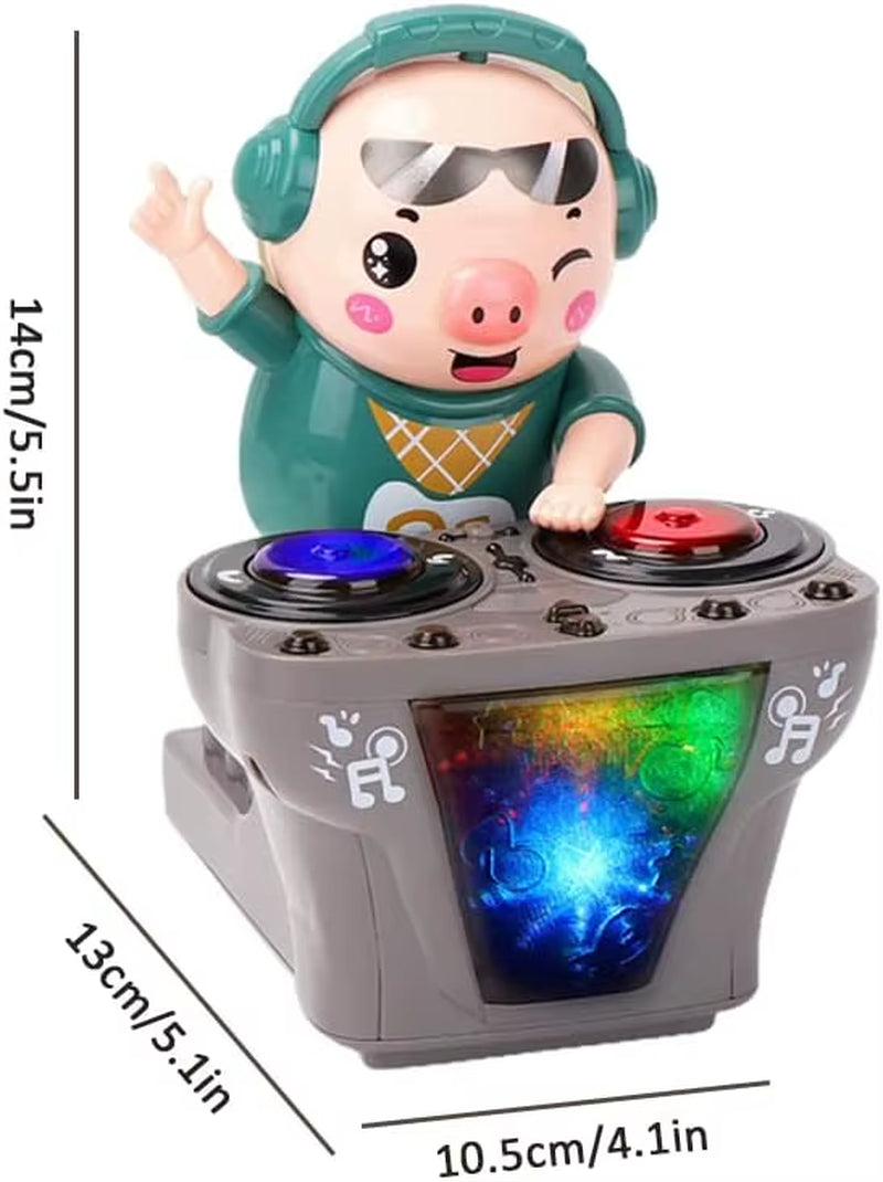 Electronic DJ Light Music Dancing Pig Toy Musical Toys Cute Swing Dancing Piggy Toy with Music LED Lights Musical Toy for Kids.