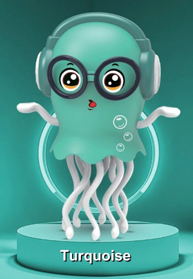 Electric Dancing Squid Toy Crawling Dancing Automatic Obstacle Avoidance Octopus Sensor Toy with LED Lights & Music