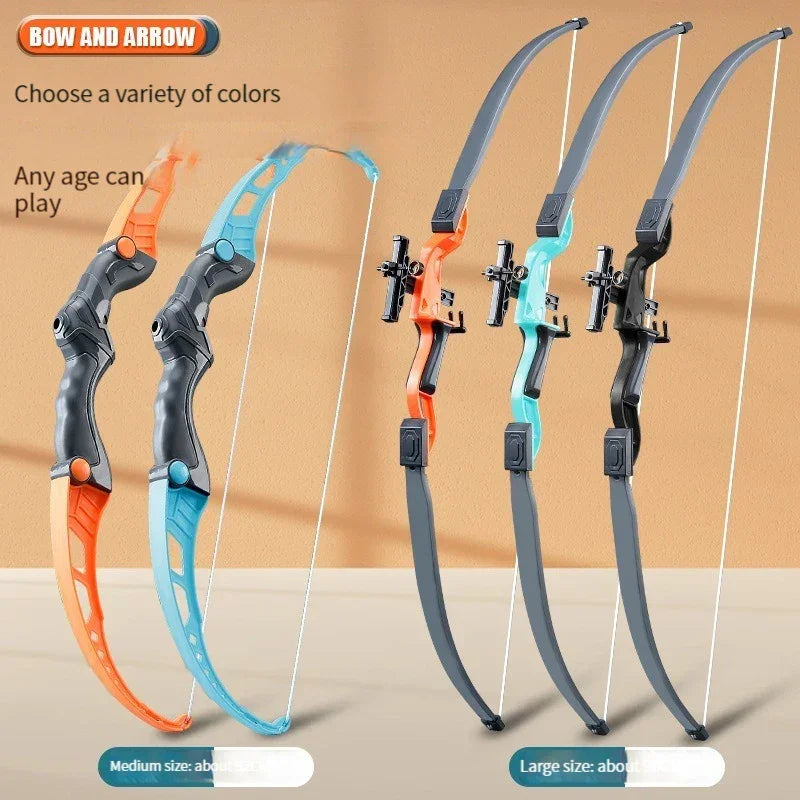 52Cm Bow and Arrow Toy Set for Children Archery Practice Recurve Outdoor Sorts Shooting Toy with Target Boys Kids Gifts.