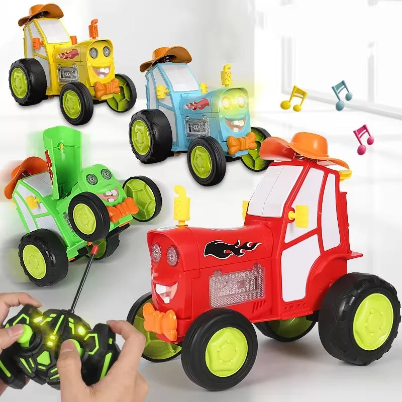 Crazy Jumping Stunt Car Wireless Infrared Remote Control Car Dance Lights Music Swing Fun New and Unique Children'S Toys.
