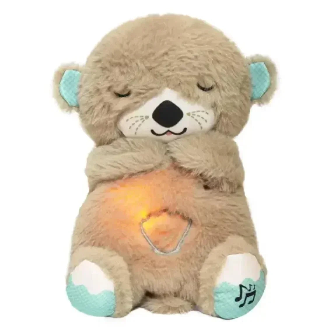 Breathing Otter Sleep and Playmate Otter Musical Stuffed Baby Plush Toy with Light Sound Newborn Sensory Comfortable Baby Gifts