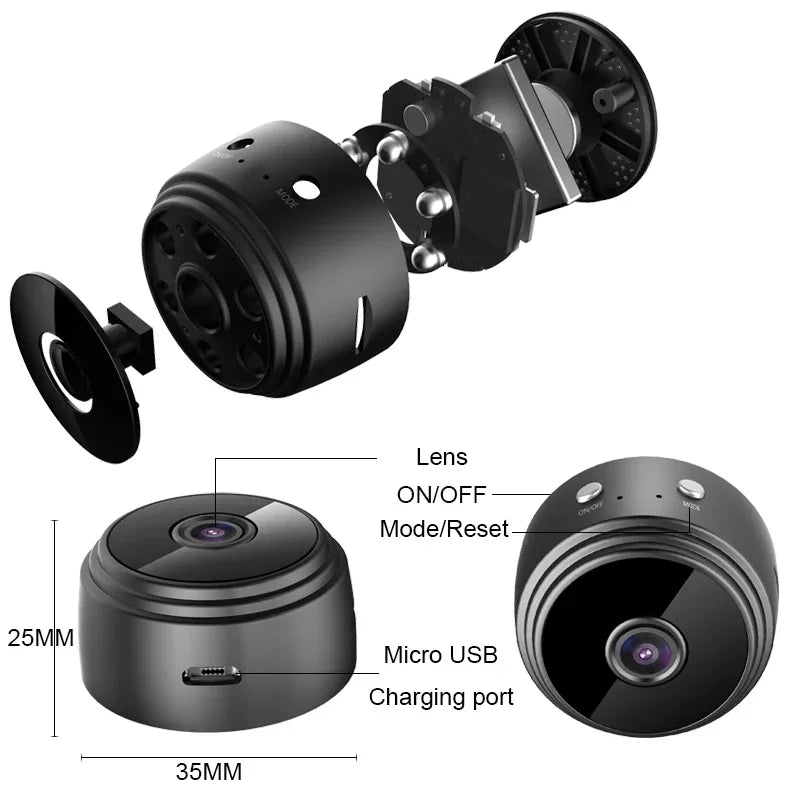 A9 Mini Camera 1080P Remote Monitor with Motion Night Version Voice Video Security Wireless Camcorders Surveillance Cameras.