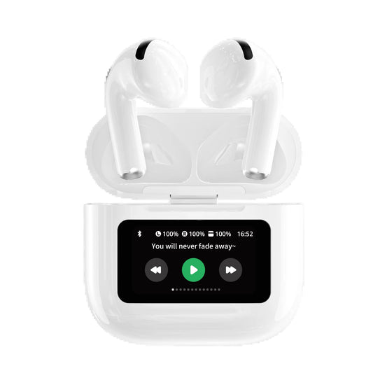 A12 Pro ENC Noise Cancellation Earphone TWS Wireless Earbuds with Touch Control LCD Screen Equalizer Super Bass Premium Sound.