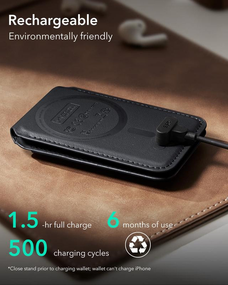 ESR Geo for Magsafe Wallet with Full Find My Functionality,3/5 Card-Holder, RFID Blocking, Magnetic Wallet for Iphone 17/16/15/14/13/12 Series,With Adjustable Stand