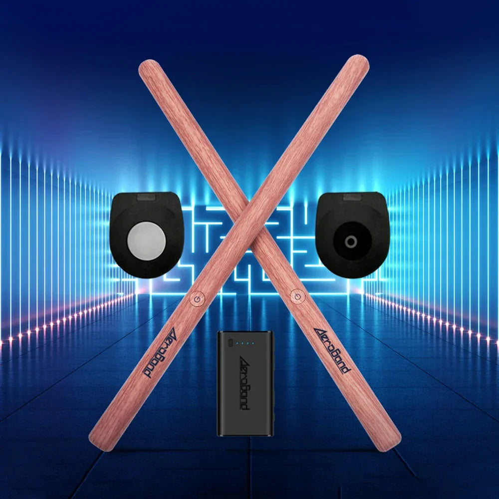 Aeroband-Pocketdrum 2 MAX Electronic Drum Set, Drum Sticks, Foot Pedals, Bluetooth Adapter, Play Drum Anywhere Anytime.