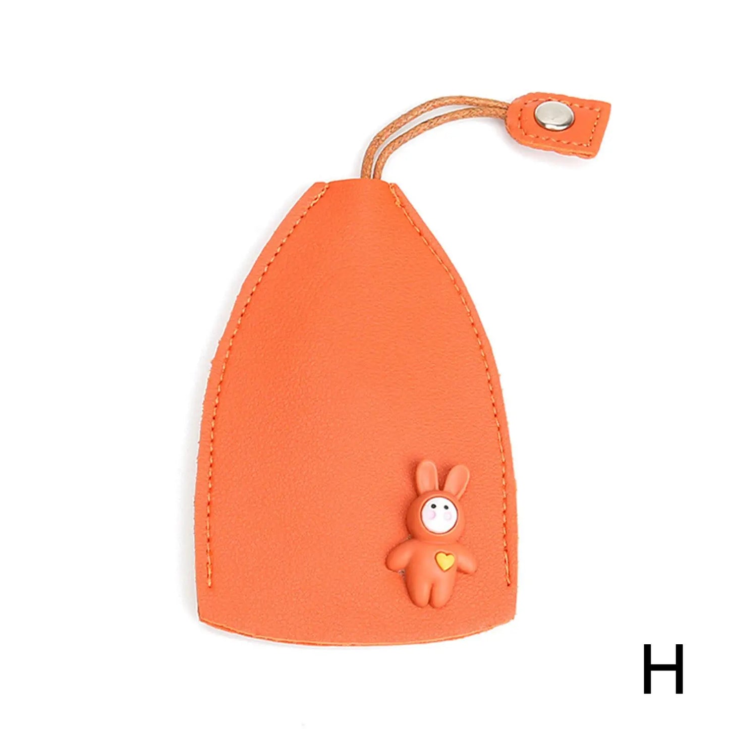 Cute Pull Out Key Case Cartoon Animals Rabbit Cat PU Leather Key Wallets Housekeepers Car Key Holder Case Leather Bag for Keys.