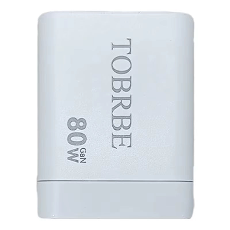 3 in 1 Gan Charger Retractable 80W MAX Fast Charger Block with Type-C Cable 2USB Ports Portable Adapter Mobile Phone Charger New.