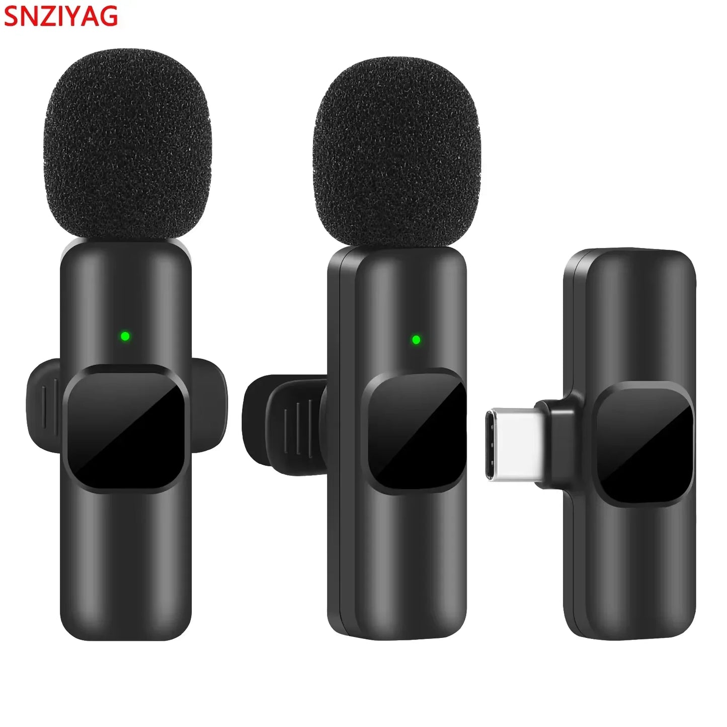 New Wireless Lavalier Microphone Portable Audio Video Recording Mini Mic for Iphone Android Live Broadcast Gaming Phone Mic.