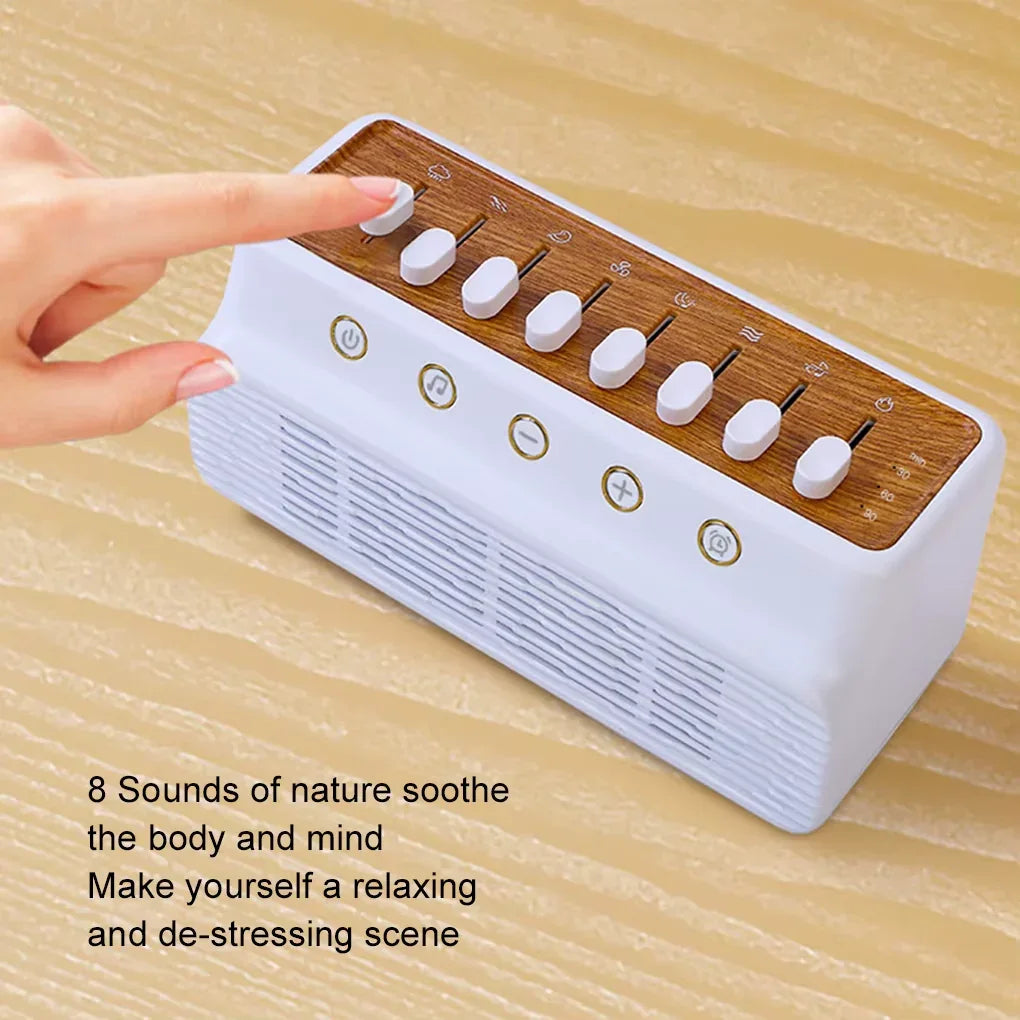 Portable White Noise Bluetooth Speaker Nature Sound Sleep Aid Music Box Wireless Stereo MP3 Music Player Support Timed Shutdown.
