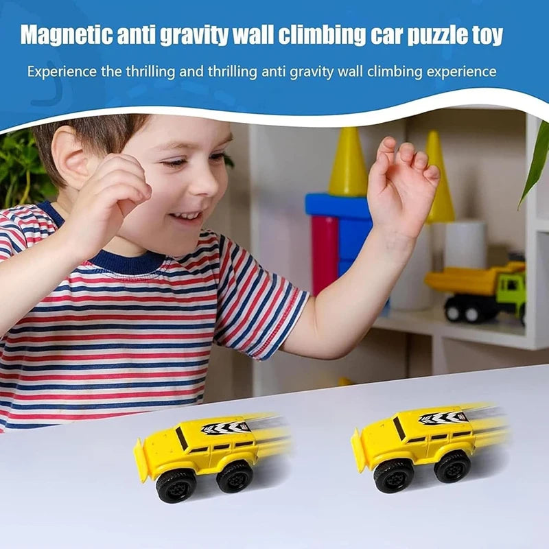 Magnetic Wall Climbing Toy Car, Emboadlie Magnetic anti Gravity Wall Climbing Car Zero Gravity Car Toy Wall Climbing, Boys Gilrs