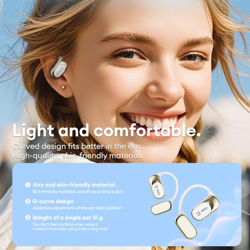 MGALL KC09 OWS Electronic Wireless Bluetooth Earbud Headset with 2025 New Bluetooth 6.0 for Faster, More Stable Connection & Lower Power Use, Comfortable & Luxurious Sound for Music & Phone Calls