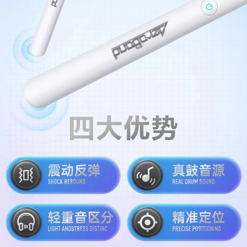 Aeroband-Pocketdrum 2 MAX Electronic Drum Set, Drum Sticks, Foot Pedals, Bluetooth Adapter, Play Drum Anywhere Anytime.