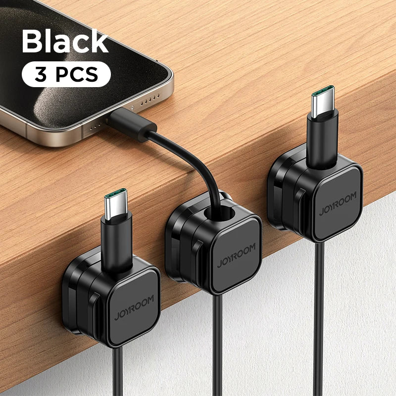 Magnetic Cable Clips Cable Smooth Adjustable Cord Holder under Desk Cable Management Wire Keeper Cable Organizer Holder.