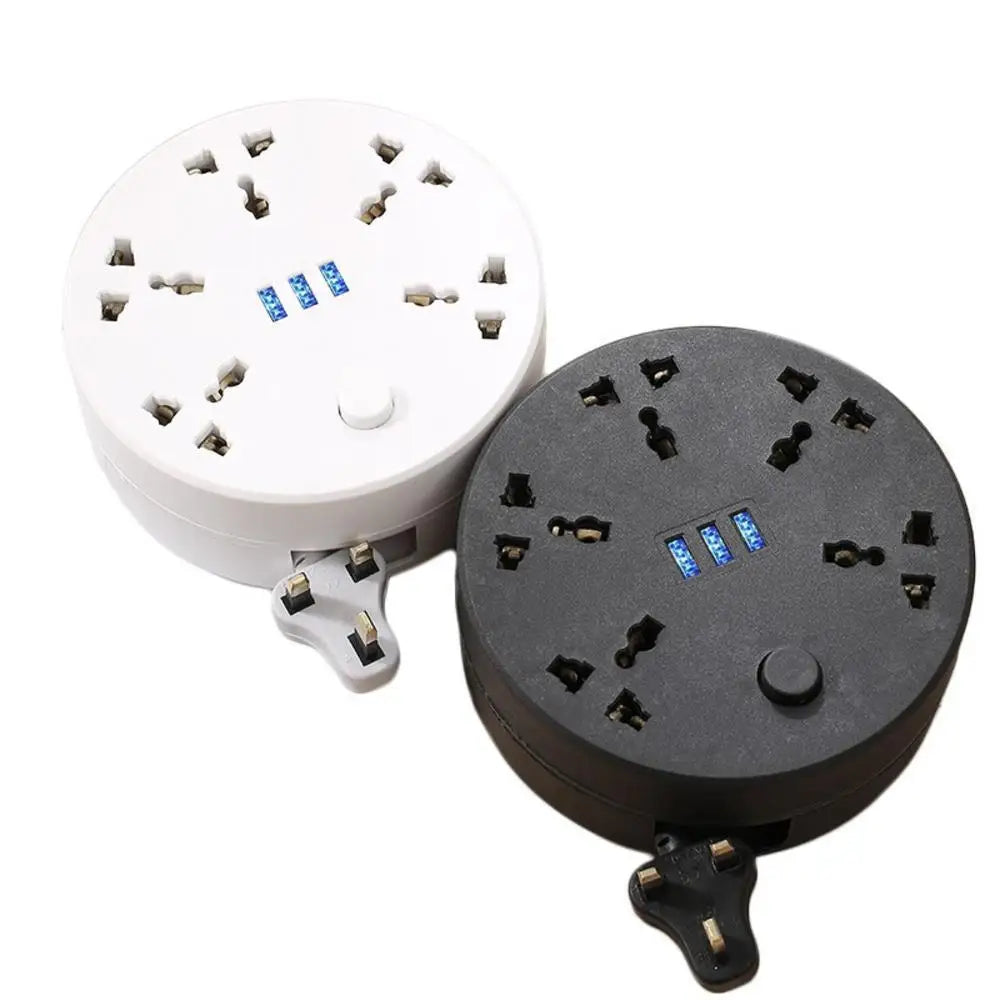 Circular Power Extension Board Power Strip with Usb Cable Plug 2M Retractable Power Cord Home High Quality UK EU US Socket
