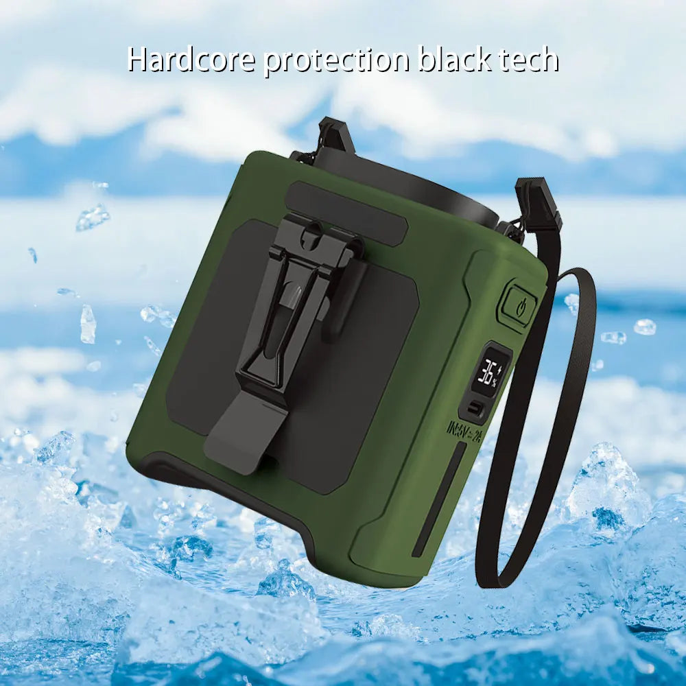 10000Mah Waist Fan with 5 Speeds & Light 40H Hands-Free Wearable Neck Fan for Outdoor Jobsite Travel Long Time for Camping