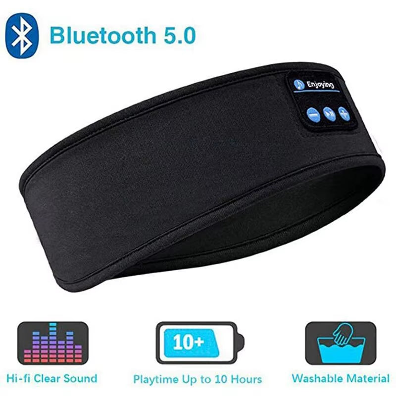 Fone Bluetooth Earphones Sports Sleeping Headband Elastic Wireless Headphones Music Eye Mask Wireless Bluetooth Headset Headband.