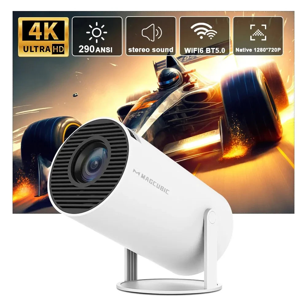 Projector HY300 Pro 4K Android 11 Dual Wifi6 290ANSI Allwinner H713 BT5.0 1080P 1280*720P Home Cinema Outdoor Projetor.