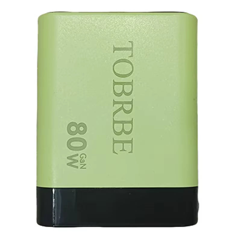 3 in 1 Gan Charger Retractable 80W MAX Fast Charger Block with Type-C Cable 2USB Ports Portable Adapter Mobile Phone Charger New.