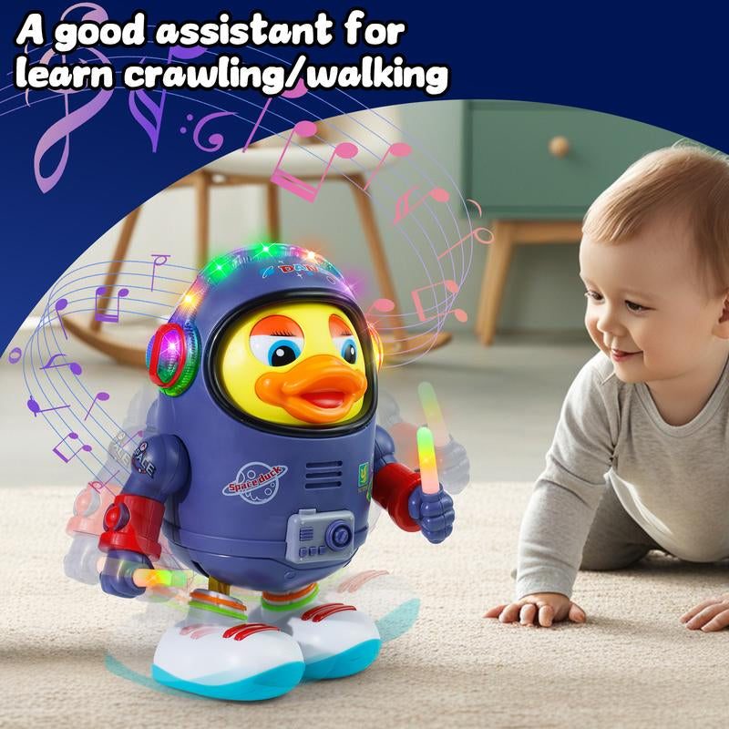 Dancing Space Duck Toy for Kids with Music & Lights – Electric Waddling Fun Gift Toy
