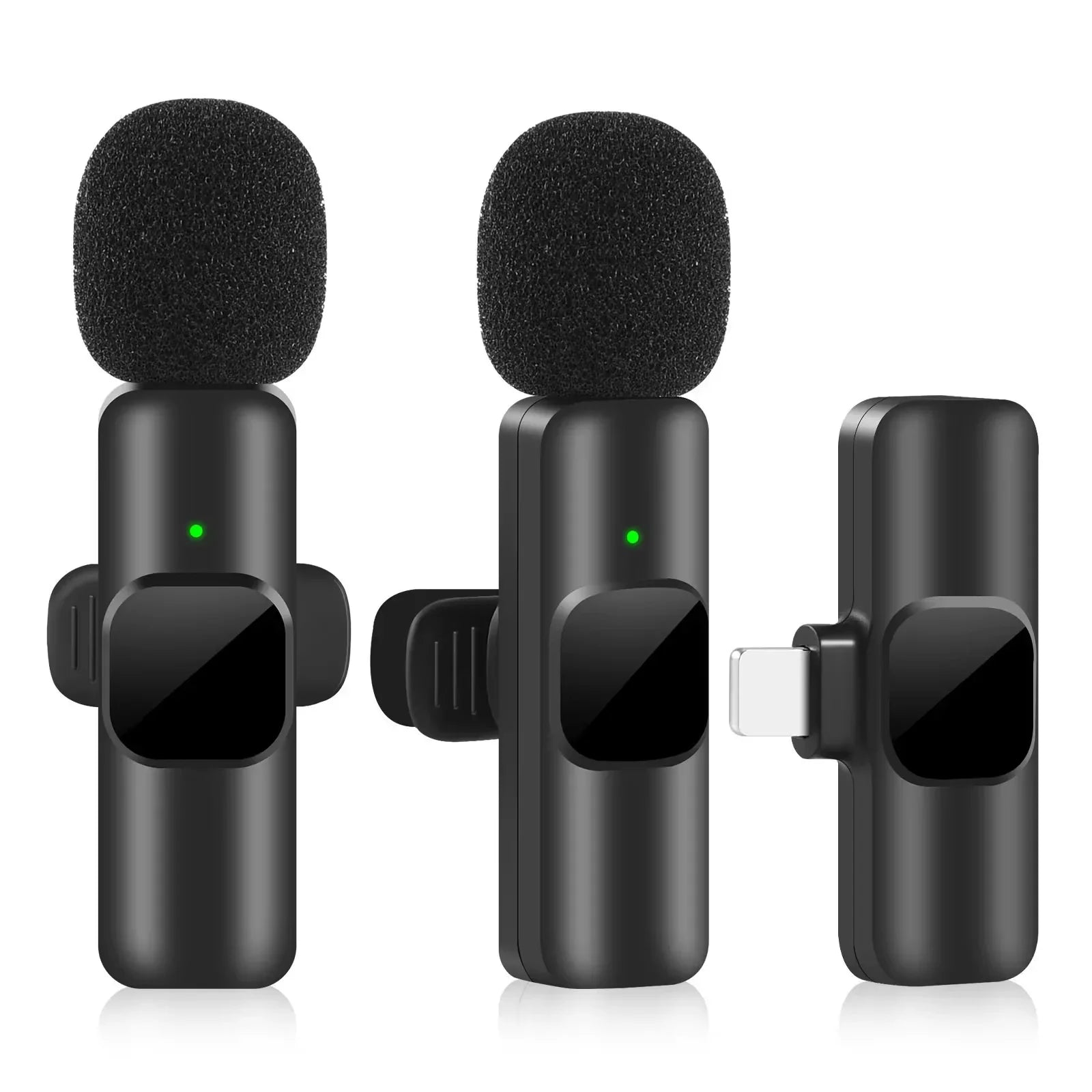 New Wireless Lavalier Microphone Portable Audio Video Recording Mini Mic for Iphone Android Live Broadcast Gaming Phone Mic.