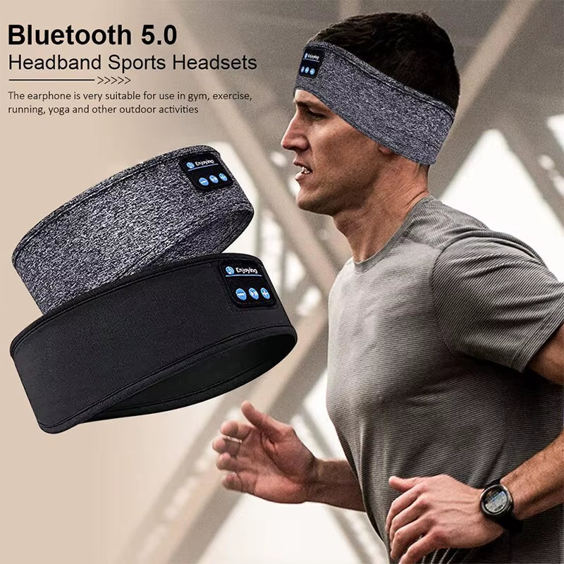 Fone Bluetooth Earphones Sports Sleeping Headband Elastic Wireless Headphones Music Eye Mask Wireless Bluetooth Headset Headband.