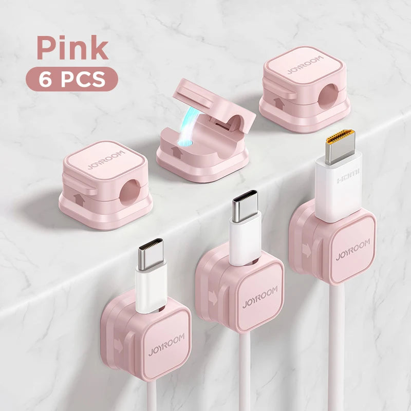 Magnetic Cable Clips Cable Smooth Adjustable Cord Holder under Desk Cable Management Wire Keeper Cable Organizer Holder.