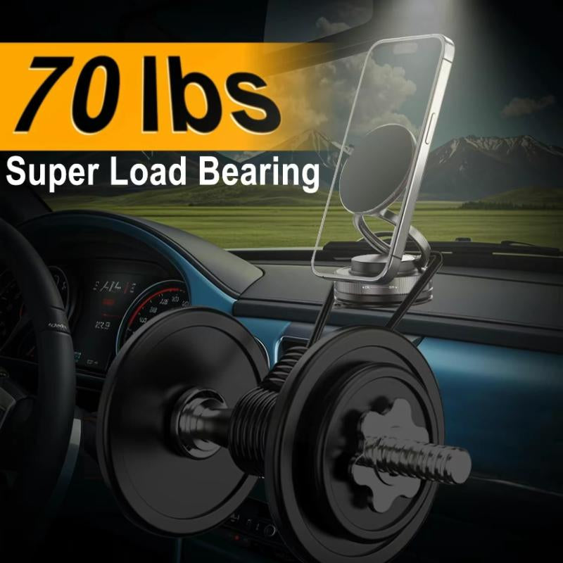 Adjustable 360 Degree Cell Phone Holder - Powerful Suction Cup Mount, Hands-Free Installation, Magnetic Cell Phone Holder: Foldable and Retractable, Great for Car/Mirror/Gym/Mirror/Shower and Smooth Surfaces, for Iphone12-17