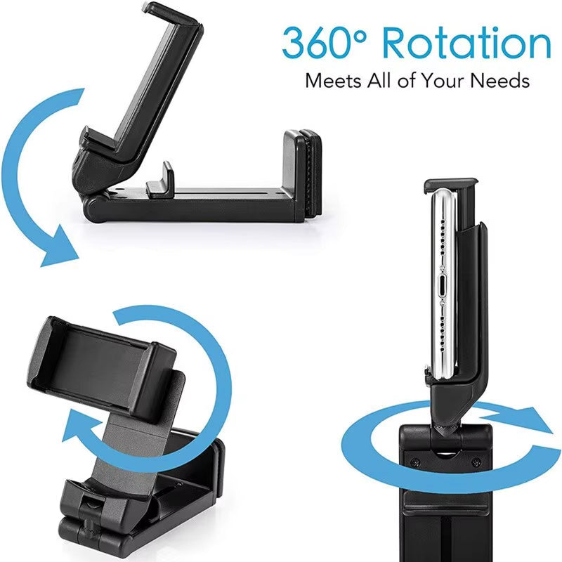 Airplane Phone Holder Stand Cell Mobile Portable Travel Mount Desk Flight Foldable Rotatable Selfie Holding Train Seat Support.