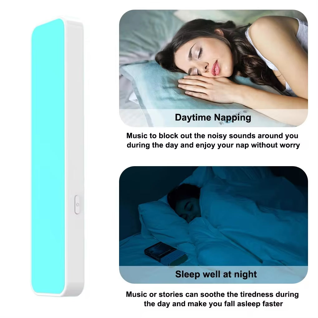 Bone Conduction Music Box Wireless Bluetooth-Compatible Speaker Stereo Bass under Pillow Improve Sleep Travel for Facebook-Blue.