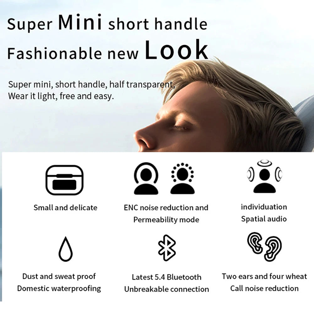 A12 Pro ENC Noise Cancellation Earphone TWS Wireless Earbuds with Touch Control LCD Screen Equalizer Super Bass Premium Sound.