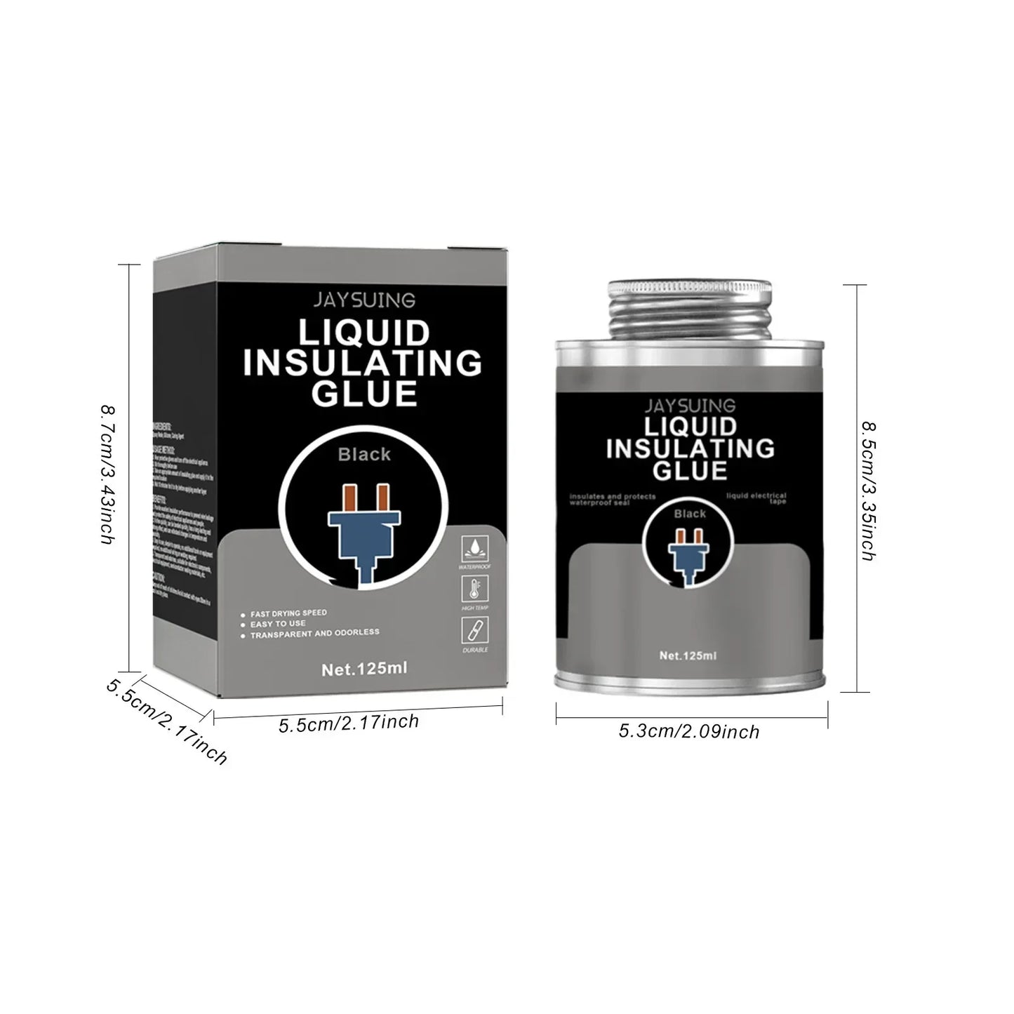 Jaysuing Insulating Glue Is Waterproof, Leakage-Proof, Durable, Durable, Transparent and Odorless Liquid Colloid with High Tempe.