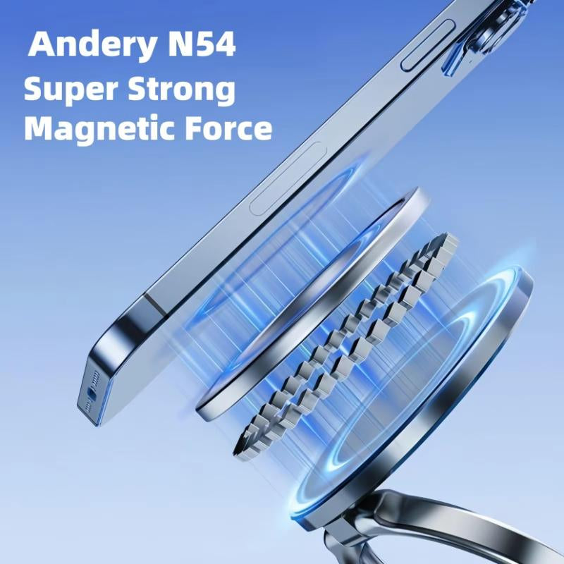 Adjustable 360 Degree Cell Phone Holder - Powerful Suction Cup Mount, Hands-Free Installation, Magnetic Cell Phone Holder: Foldable and Retractable, Great for Car/Mirror/Gym/Mirror/Shower and Smooth Surfaces, for Iphone12-17