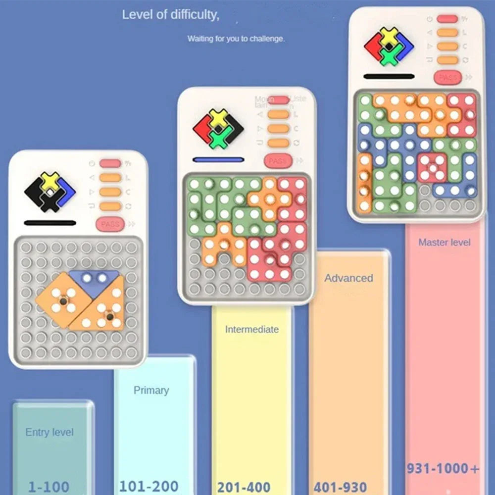 Super Block Smart Jigsaw Game 1000+ Levelled up Challenges Brain Teaser Puzzles Interactive Fidget Toys Children'S Gifts.