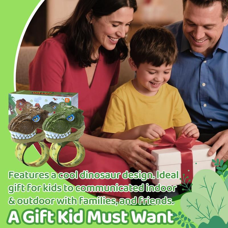 Vvinca Walkie Talkies for Kids - 2 Pack Toys for Boys Girls Age 3-5 5-7 8-12 T-Rex Adjustable Strap Long Range Clear Sound Walkie Talkie Outdoor Camping Christmas Birthday Gifts for Toddlers