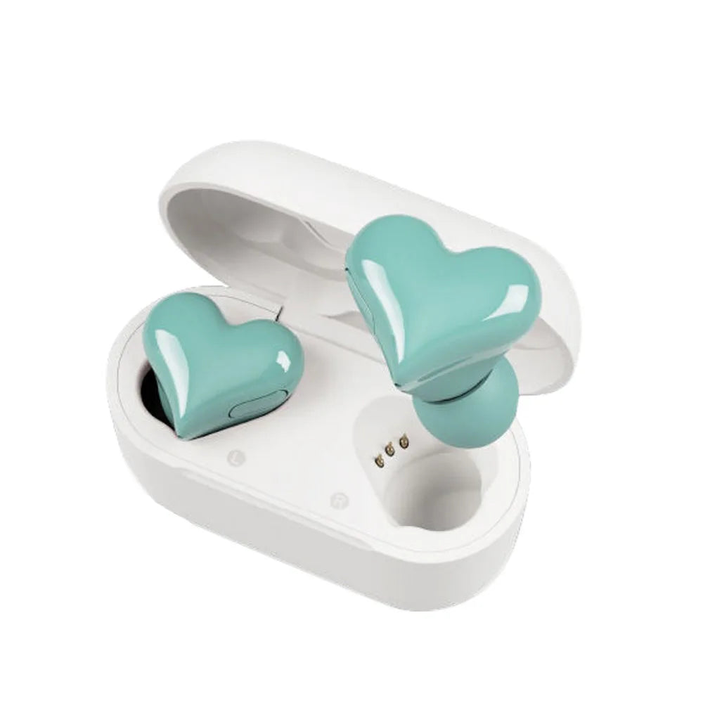 New Wireless Bluetooth Headphones Heart Shaped Earphones Woman Earphone High Quality Heart Earbuds Girl Gift.