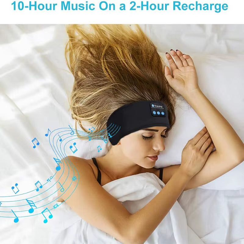 Fone Bluetooth Earphones Sports Sleeping Headband Elastic Wireless Headphones Music Eye Mask Wireless Bluetooth Headset Headband.