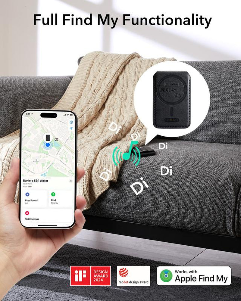 ESR Geo for Magsafe Wallet with Full Find My Functionality,3/5 Card-Holder, RFID Blocking, Magnetic Wallet for Iphone 17/16/15/14/13/12 Series,With Adjustable Stand