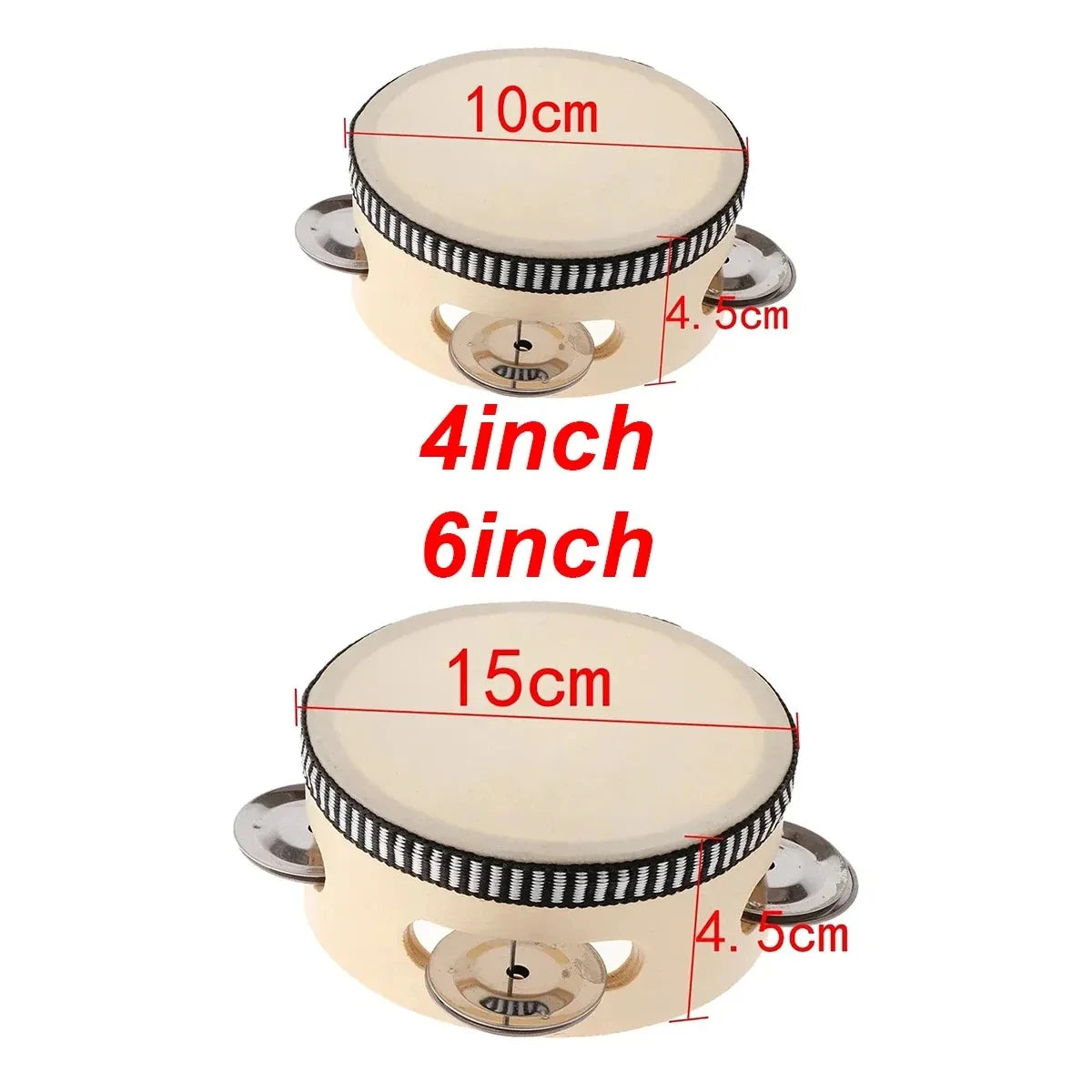 Wooden Handheld Tambourine