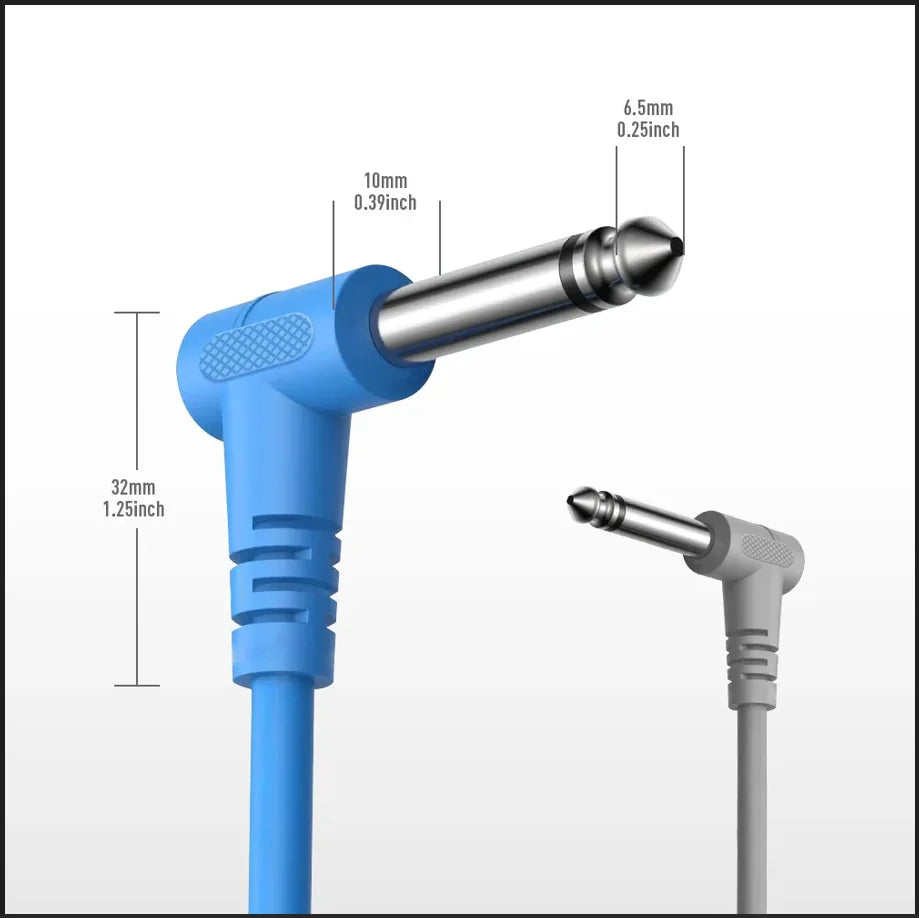 Right-Angle Pedal Patch Cables — 6 Pack