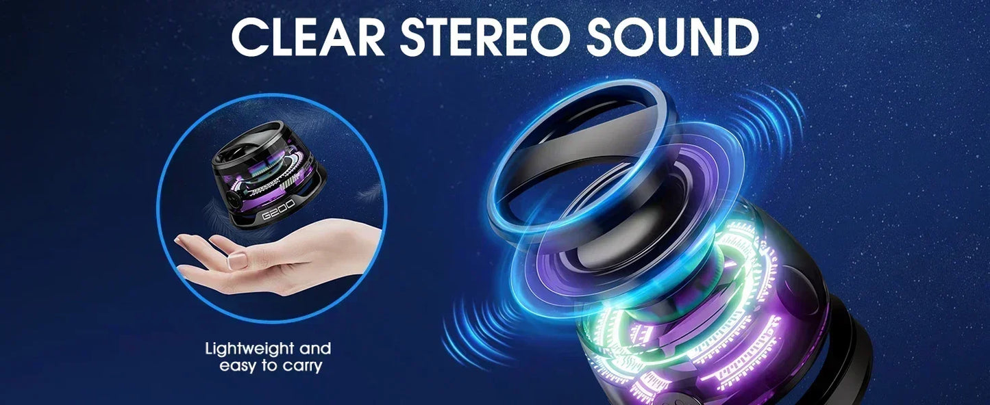 Portable Bluetooth Speaker G200 RGB Lighting Magnetic Speaker BT5.3 Mini Sound Box 7 Hours Playback Phone Holder