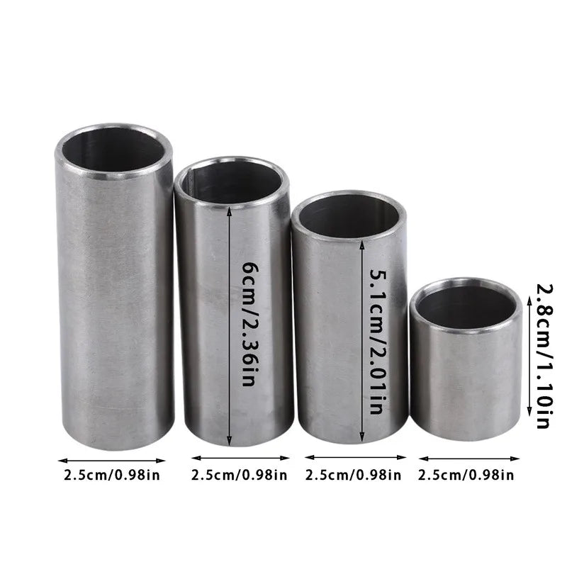 1/3/5pcs Stainless Steel Metal Guitar Slide Slider Finger Knuck String Slides Tone For Guitar String Instruments Accessories