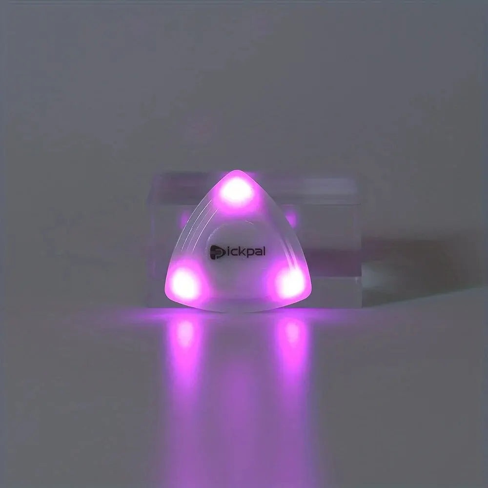Miwayer LED Luminous Guitar Pick - ABS Electric Guitar Picks With Three-Color Light Options (White/Green/Purple)