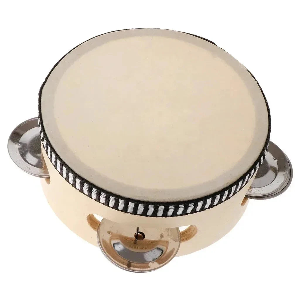Wooden Handheld Tambourine